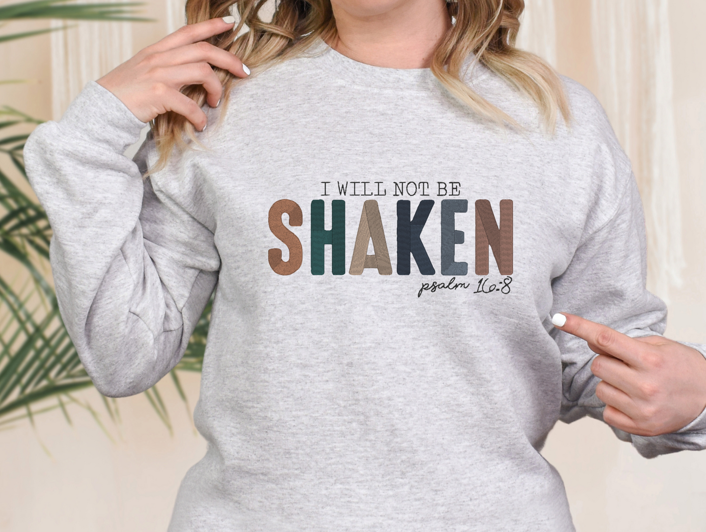 Embroidered sweatshirt, Christian verse sweatshirt, crewneck shirt with Christian quotes, Inspirational message sweatshirt, gift for her