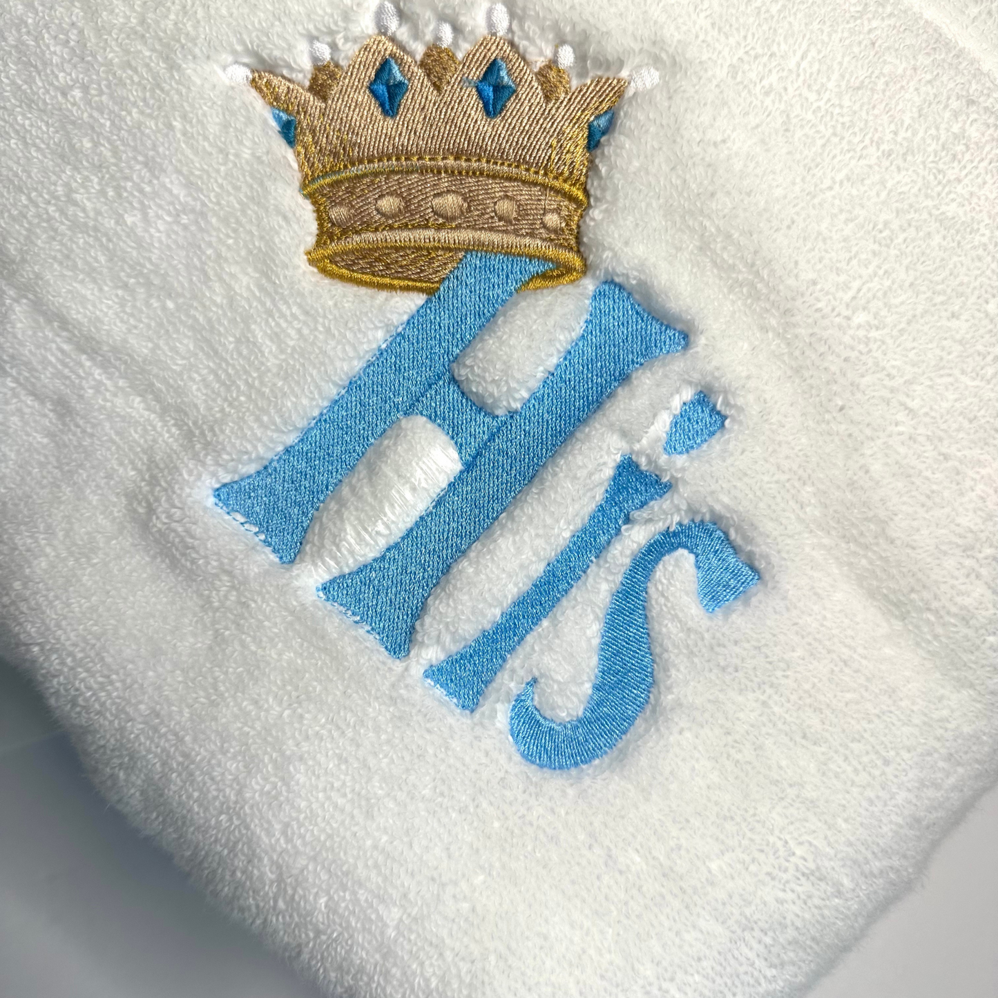 Bath towels for a wedding gift , 'His' and 'Hers' embroidered bath towels gift for a bride and groom