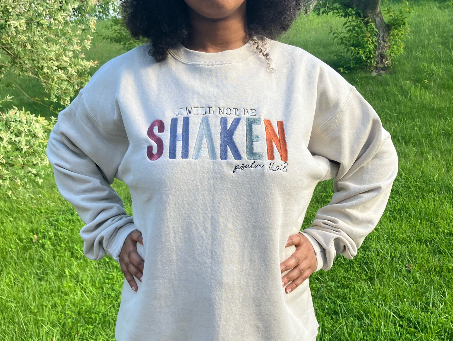 Embroidered sweatshirt, Christian verse sweatshirt, crewneck shirt with Christian quotes, Inspirational message sweatshirt, gift for her