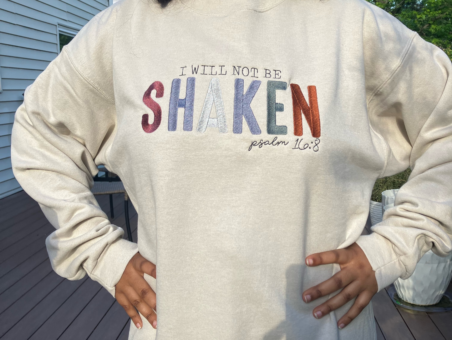 Embroidered sweatshirt, Christian verse sweatshirt, crewneck shirt with Christian quotes, Inspirational message sweatshirt, gift for her