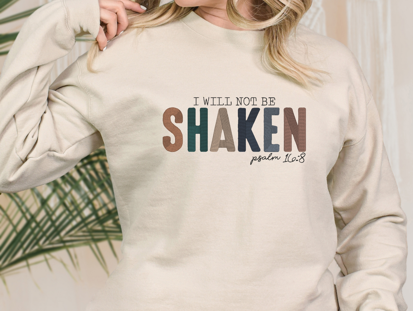 Embroidered sweatshirt, Christian verse sweatshirt, crewneck shirt with Christian quotes, Inspirational message sweatshirt, gift for her