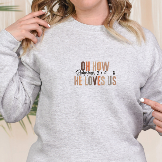 Christian verse sweatshirt, crewneck shirt with Christian quotes,Embroidered sweatshirt, Inspirational message sweatshirt, gift for her