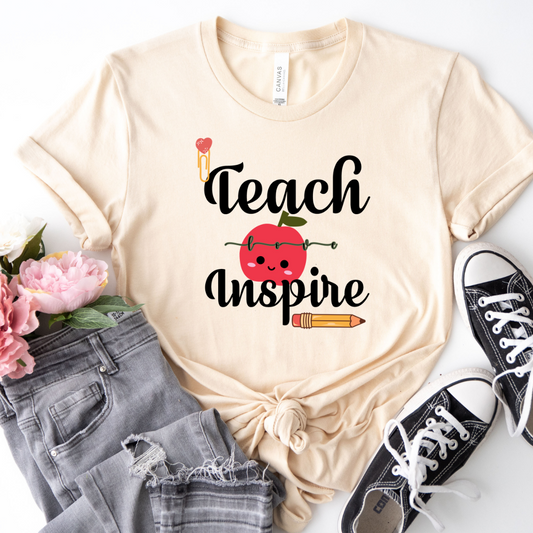 Teachers shirt, Back to school shirt for teachers, Back to school gift, Teach, Love Inspire shirt,Gift for teacher, First day of school