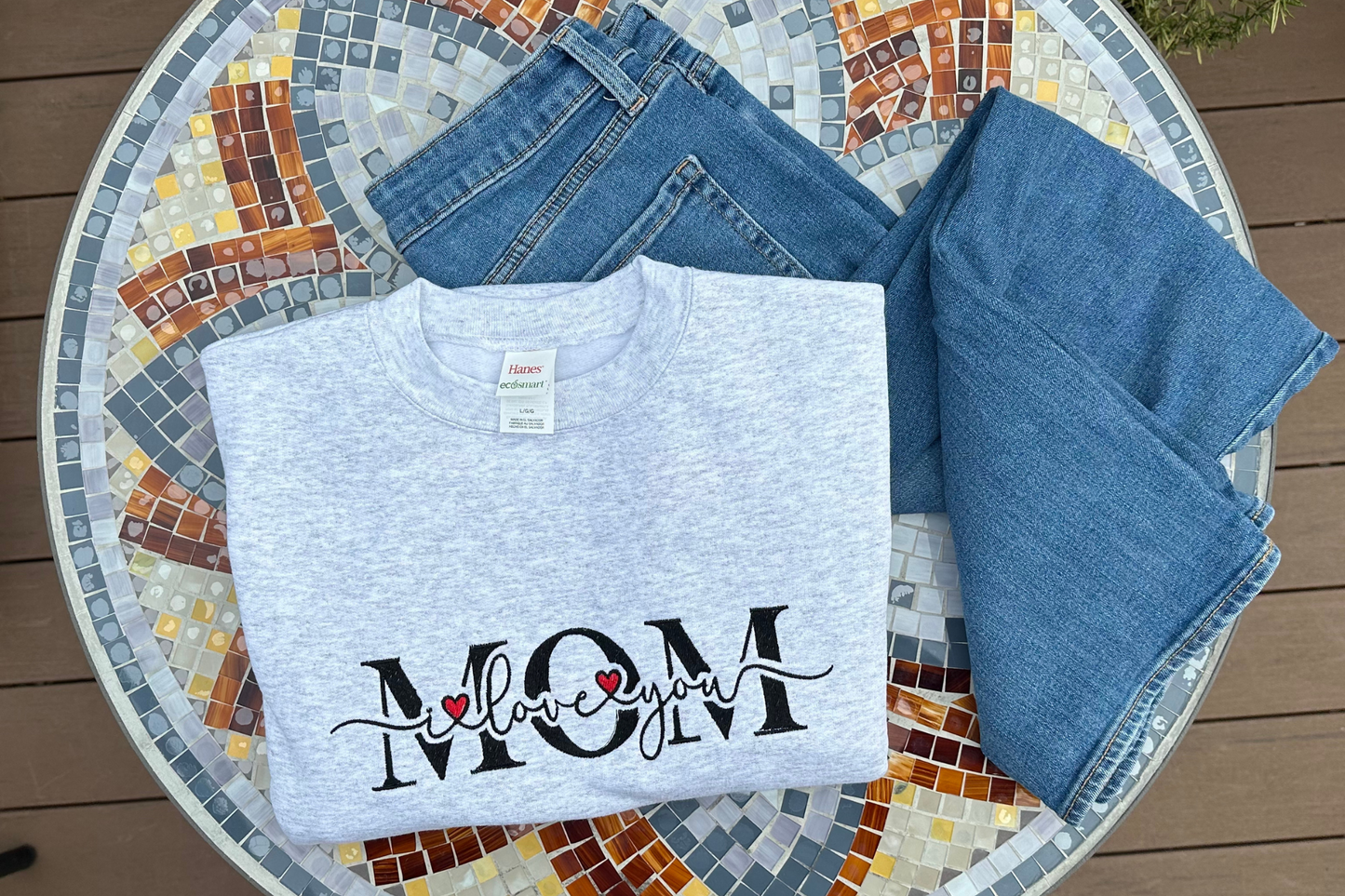 Crewneck sweatshirt for mom, cute I love you mom sweatshirt, gift for a mom, mama shirt, gifts for mom, Mother’s Day shirt, gift for moms