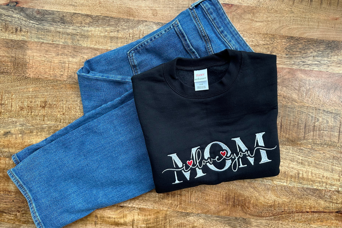 Crewneck sweatshirt for mom, cute I love you mom sweatshirt, gift for a mom, mama shirt, gifts for mom, Mother’s Day shirt, gift for moms