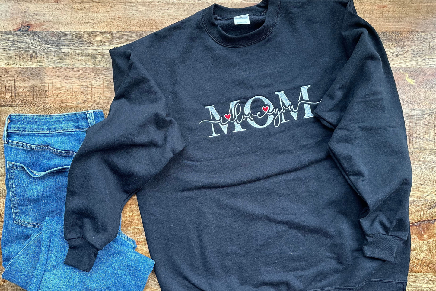 Crewneck sweatshirt for mom, cute I love you mom sweatshirt, gift for a mom, mama shirt, gifts for mom, Mother’s Day shirt, gift for moms