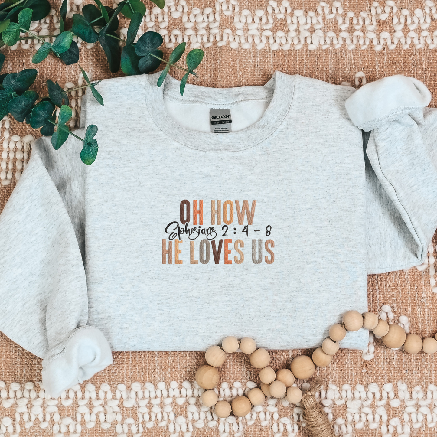 Christian verse sweatshirt, crewneck shirt with Christian quotes,Embroidered sweatshirt, Inspirational message sweatshirt, gift for her