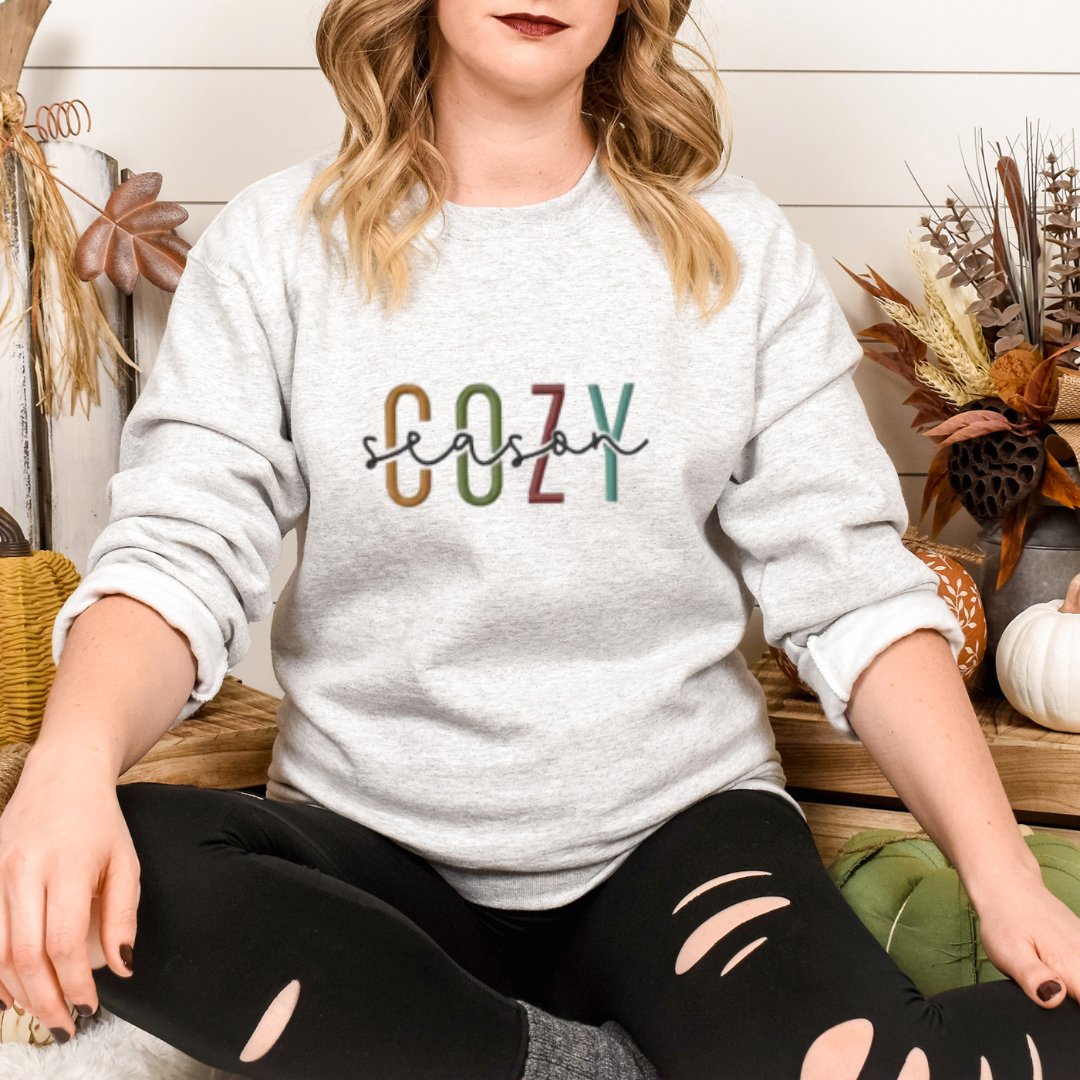 Cozi crewneck sweater, soft cotton fabric, fall and winter sweater