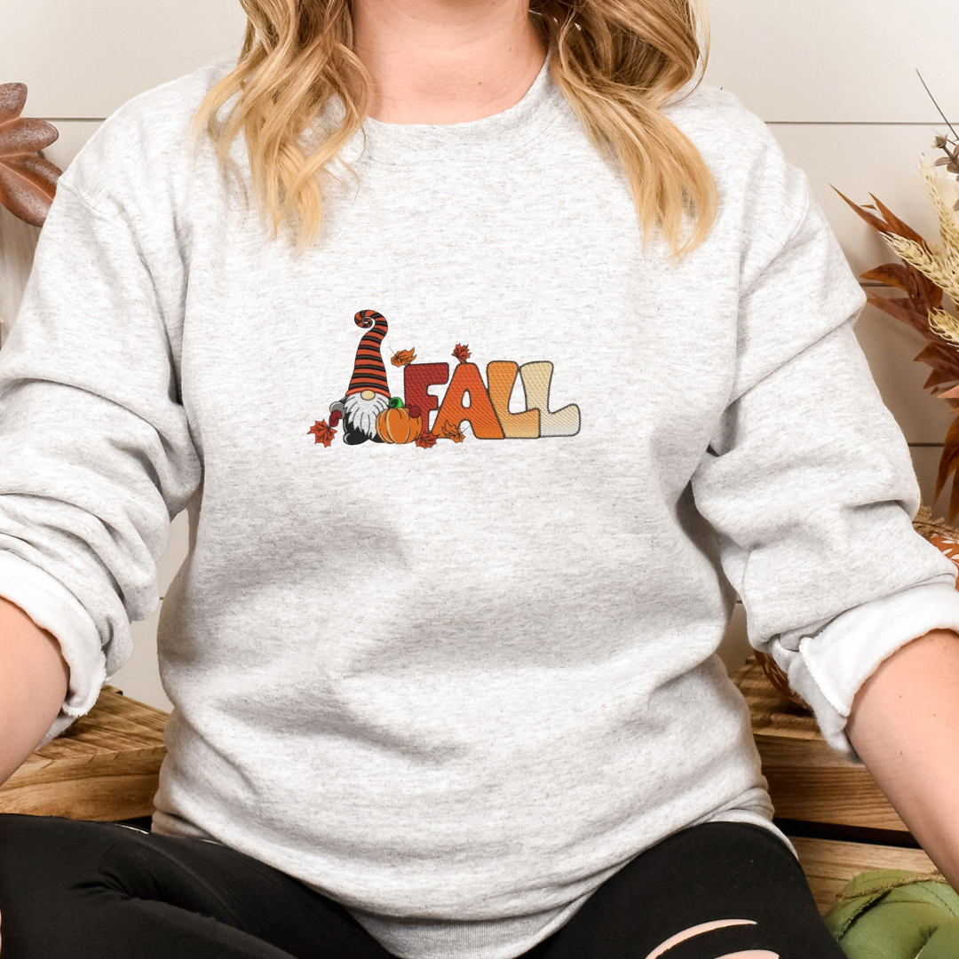 Fall gnomes crewneck shirt, Fall themed sweatshirt