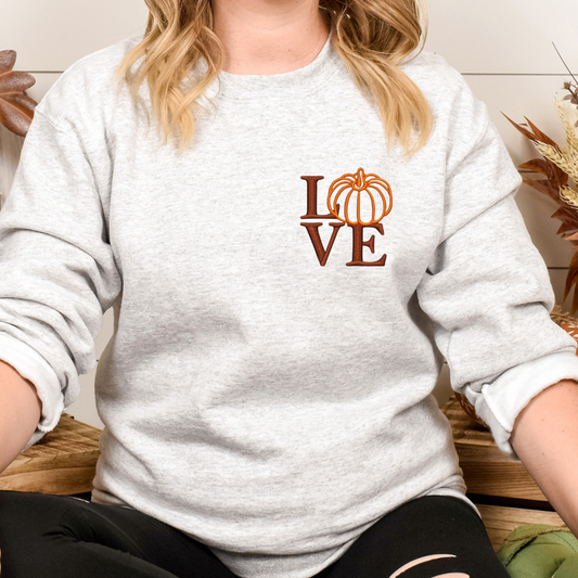 Love fall crewneck shirt, Fall themed sweatshirt