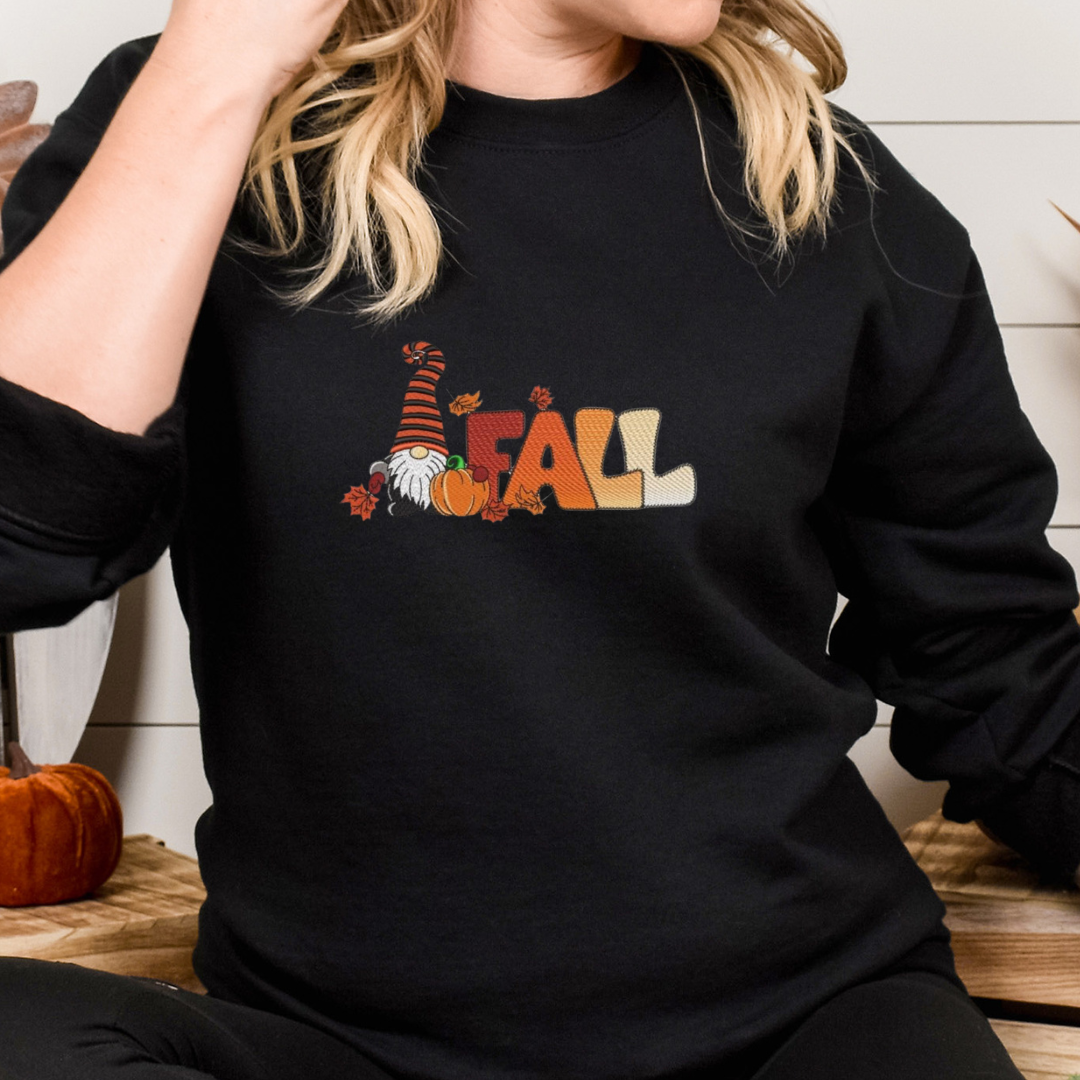 Fall gnomes crewneck shirt, Fall themed sweatshirt