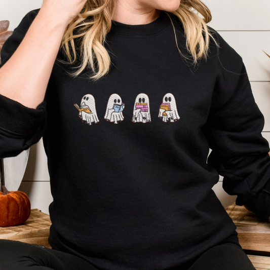 Reading ghosts fall crewneck shirt, Fall themed sweatshirt