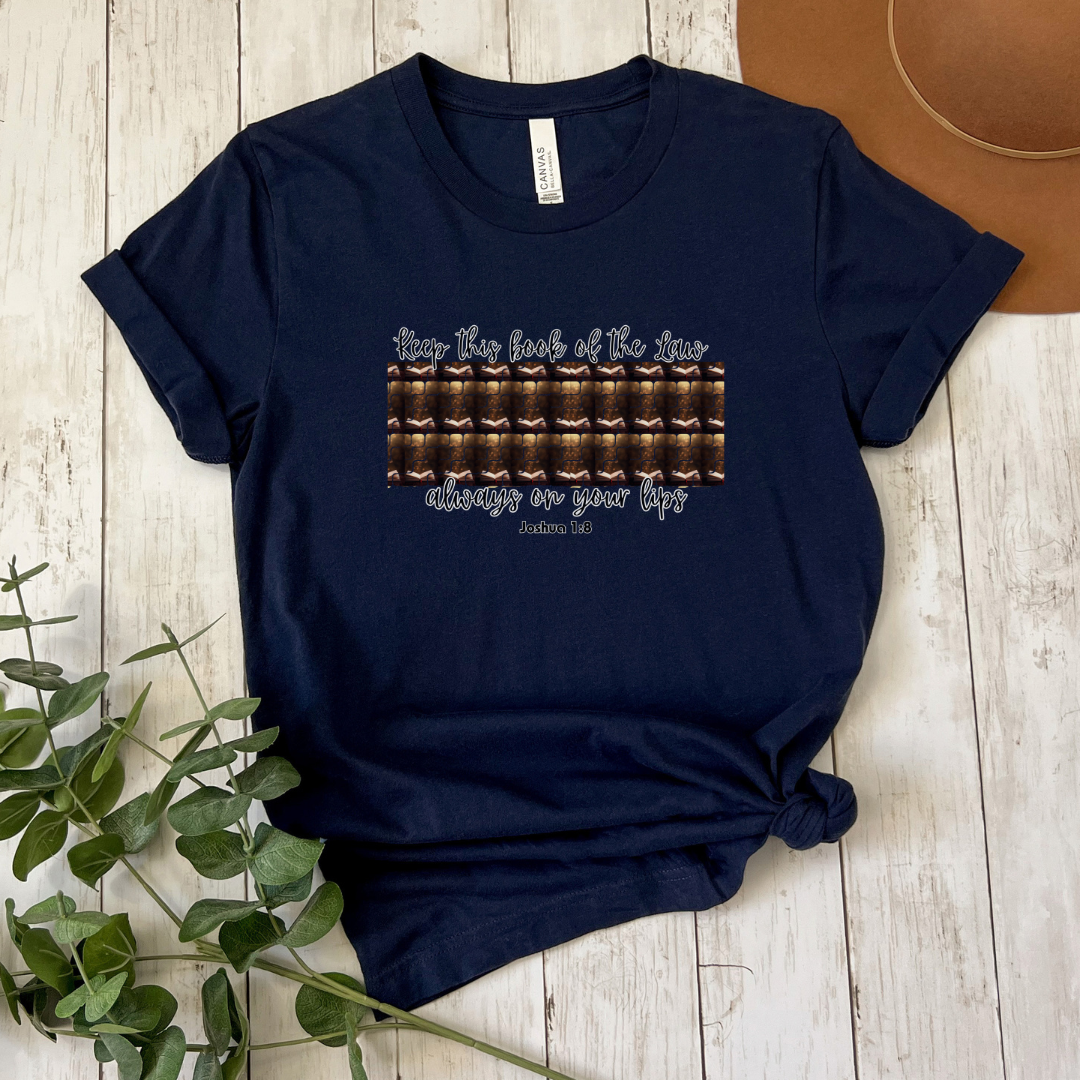 Christian verse shirt, Keep this book of the law Christian verse shirt, Bible verse T-shirt, Inspirational quote shirt, Bible verse tee