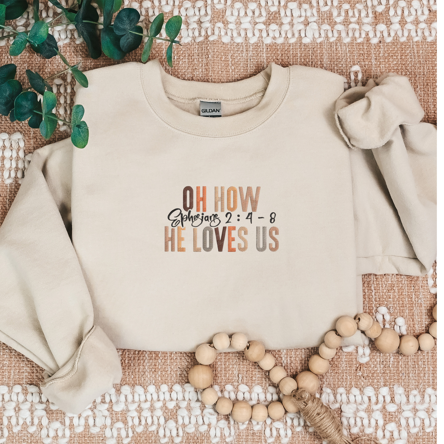 Christian verse sweatshirt, crewneck shirt with Christian quotes,Embroidered sweatshirt, Inspirational message sweatshirt, gift for her