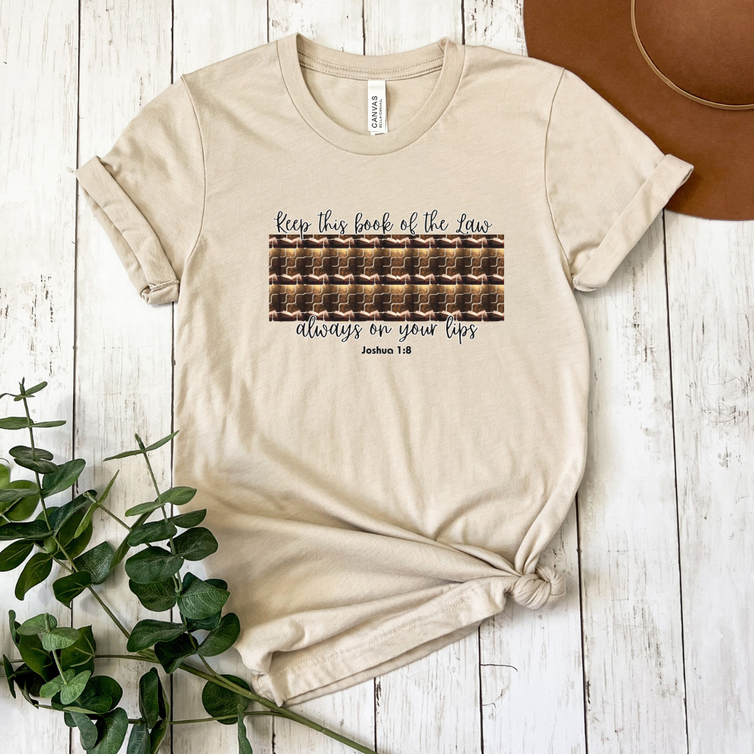 Christian verse shirt, Keep this book of the law Christian verse shirt, Bible verse T-shirt, Inspirational quote shirt, Bible verse tee