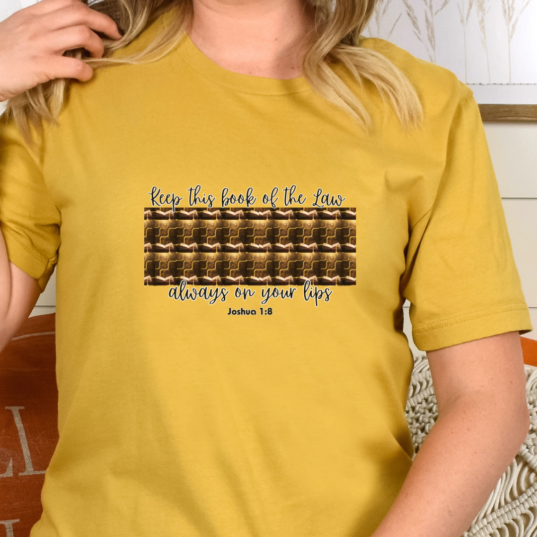 Christian verse shirt, Keep this book of the law Christian verse shirt, Bible verse T-shirt, Inspirational quote shirt, Bible verse tee