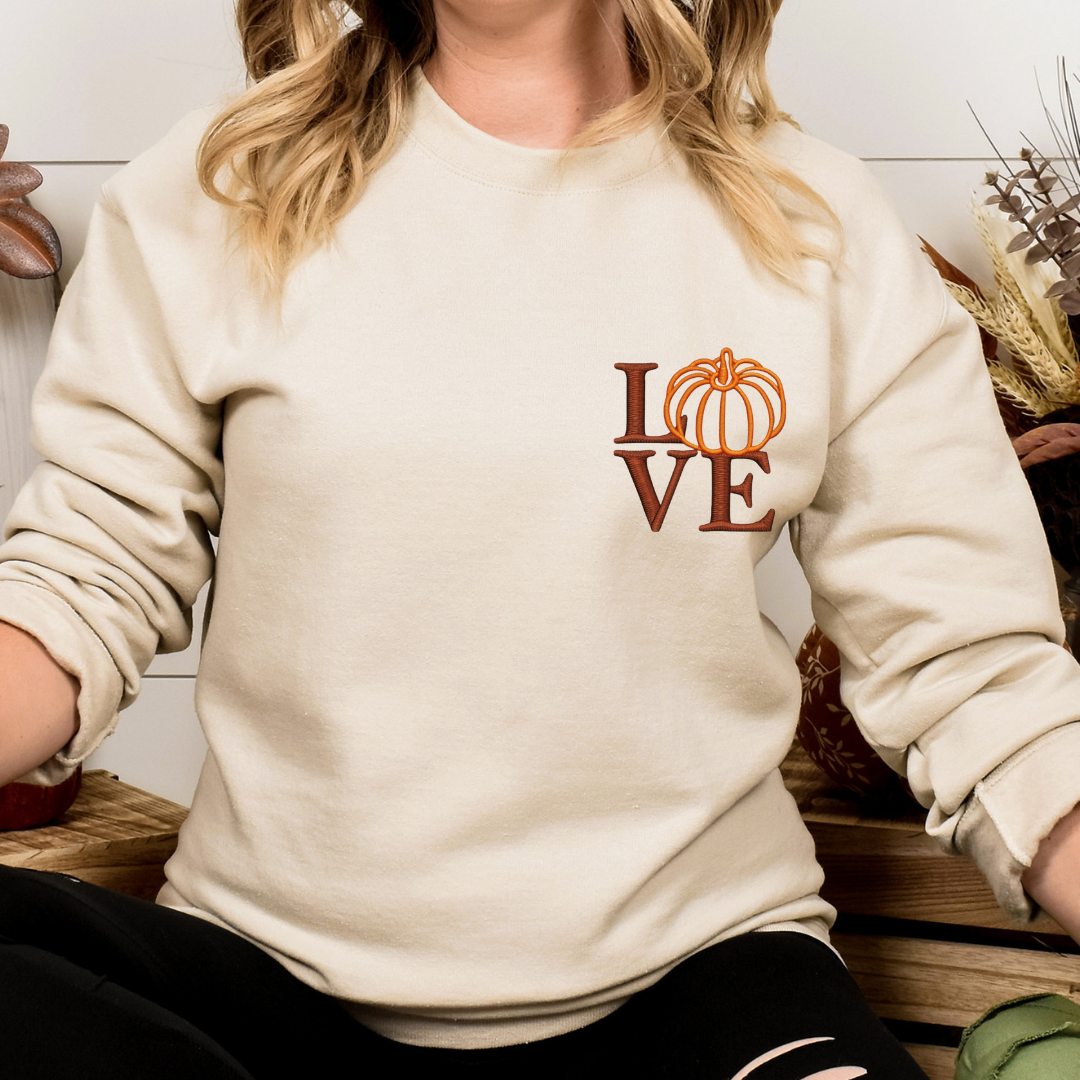 Love fall crewneck shirt, Fall themed sweatshirt
